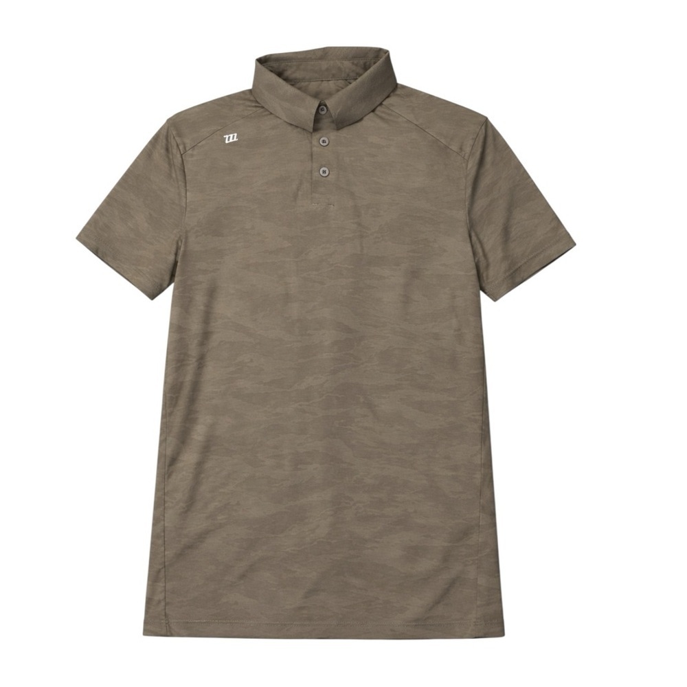 Zyia Active Olive Camo Polo Shirt Size Small Athletic Golf Performance Top